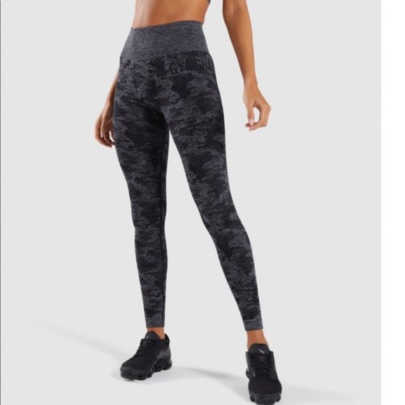 Gymshark Pants - Gymshark Black Camo Seamless Leggings